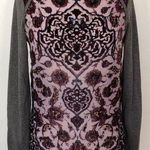 Hale Bob  Womens Sheer Velvet Silk Burnout Long Sleeve Size medium Photo 0