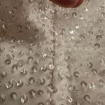 Jovani Little White Dress Beaded With Feathers Photo 9