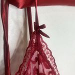Enchanting Red Lace Nylon Mini Nightgown Dress Bow Size 1X Plus Photo 3