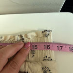 A New Day Pull On Linen Blend Pant Tan Oatmeal Printed Short Drawstring Comfort Photo 4