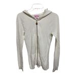 Lilly Pulitzer Women's Josephine Full Zip Hoodie Jacket Cream Size M Cotton Photo 1