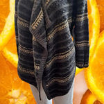 Calvin Klein Jeans Open Front With Top Snap Knit Sweater with Zip Sleeve Size S Photo 0