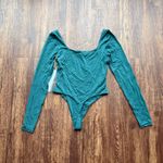 Lululemon NWT Teal Wundermost Nulu Square Neck Long Sleeve Thong Bodysuit-Size S Photo 1