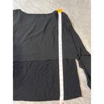 ZARA Woman Black Blouse Size Medium Flowy Round Neck Sleeveless Crepe Top Photo 7