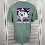The North Face Women's 100% Cotton T-Shirt Army. Green with Camo Back-Medium Photo 1