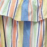 Draper James NWT  RSVP Midi Dress Size Large Off Shoulder Striped Cotton Ruffle Photo 9