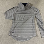 Under Armour  UA Women's Small  Zinger Navy Long‎ Sleeve Pullover Striped Shirt Photo 0