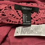 Forever 21  Crimson Crochet Bell Sleeve Romper Small Photo 5