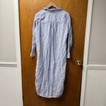 Frank & Eileen Rory Long Sleeve Linen Striped Maxi Dress Blue XL Photo 9