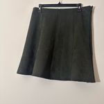 Loft  faux suede flare A line skirt forest green size 8 NWT Photo 6