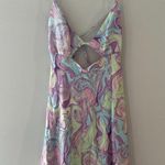ZARA  Tie Dye Cutout Satin Mini Dress Sz M Photo 5