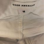 Good American Good Legs Straight White Jeans Raw Hem Ankle size 18 Plus Photo 9