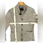 CPO PROVISIONS Womens Fisherman Aesthetic Cable Knit Button Shawl Collar Sweater Tan Photo 3