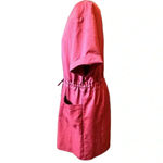 VICI CASUAL CINCH WAIST FRONT POCKETS MAROON WEEKEND SHIRT DRESS - SIZE L Photo 3