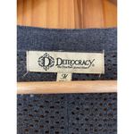Democracy Womens Cardigan Size M blue long open front buttons on sleeves pockets Photo 1