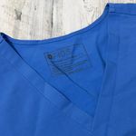 FIGS  V-Neck Short Sleeve Scrub Top in Blue Photo 3