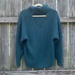 CAbi  Tryst Green Open Back Turtleneck Sweater | S Photo 2