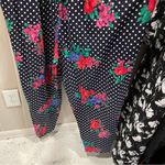 Vintage 80s Randi jumpsuit oversized made in USA cotton blend polka dot floral Black Size L Photo 5