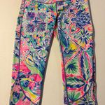 Lilly Pulitzer Luxletic Capri Crop Legging Gumbo Limbo Print Size Medium Mesh Photo 0