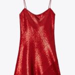 ZARA NWT SEQUIN SLIP DRESS TRUE RED FESTIVE HOLIDAY BLOGGERS FAV SMALL Photo 8