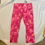 Adidas 139 NWT  Climalite Pink Mid Rise Capri Floral Summer Small Photo 0