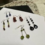 Lot Of 5 Dangle Drop Mix Pierced Earrings Bead, Beaded Variety Photo 0