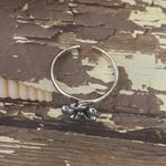 Sterling Silver Flower Toe Ring Oxidized Photo 3