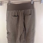 Maeve Anthropologie  Cicerone Cupro Cargo Pants Olive Green Size XS‎ Comfy Casual Photo 1