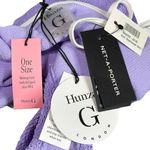 HUNZA G Pamela Seersucker One Piece Swim, Lilac/White, OS Purple Size undefined Photo 10