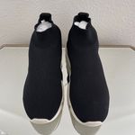 Steve Madden Black White Stretch Knit Taffey High Top Sock Jogger Sneakers Photo 4