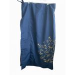 Vintage The Bagshaws of St Lucia WI Wrap Skirt Size Small‎ Blue Floral Tropical Photo 1