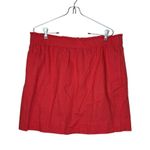 J.Crew Women's Skirt Mini Sidewalk City Linen Blend Lined Elastic Waist Red 14 Photo 0