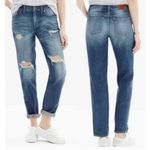 Madewell Jeans Womens 24 Blue Denim BoyJean Distressed Torn Up Edition Photo 1
