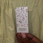 NWT Automet Linen/Rayon Women's Kiwi Green Shorts Paperbag Waist Size XL Photo 2