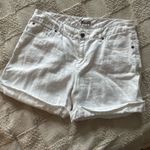 J. Jill Women's White Linen Shorts Cuffed Relaxed Beach Summer Coastal 8 Photo 9