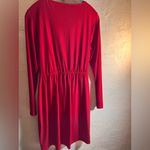 Daisy Fuentes  Red Long Sleeve Dress holiday classic L Photo 4