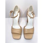 Franco Sarto  Sandals Size 11 Nude Dima Heels Ankle Strap‎ Block Heel Square Toe Photo 4