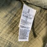 Old Navy  Blouse Womens XL Olive Green Textured Cap Short Sleeve Split Neck Shirt Photo 3