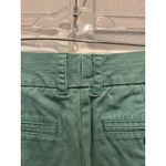 J.Crew  Chino Shorts Womens 4 Green Low Rise Zip Fly Side Pocket Flat‎ Front Photo 5