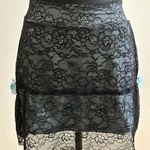 Black and Blue Lace Bow Mini Skirt Size L Photo 0