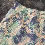 Lavender Brown  Pastel Python snakeskin Print Lined Shorts S POCKETS Photo 1