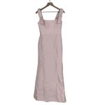 Alfred Sung  Ballet Pink Square Neck Bow Tie Sleeveless Maxi Dress 4R Photo 2