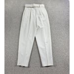 Vintage‎ Ellen D Womens Pants 9/10 White Pleated Belted Tapered Ankle Career Photo 10