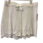 Almost Famous  2 Piece Scalloped Crochet Coverup High Waist Shorts Tank Set M Photo 11