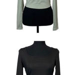 #173 Bundle of four stretch knit crop tops Photo 0