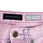 Aeropostale  high waisted shorts size 4 lilac distressed denim 5 pocket Photo 6