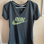 Nike Dark Gray  Dri-Fit Running v-neck shirt Photo 0