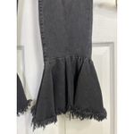 Hidden Black Bell Bottom Flare Leg Ruffle Fringe Denim Jeans Size 31 Grunge Goth Photo 6