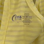 Zyia Lemon Yellow Nimbus Split Back Athletic Striped Tank Size Large Photo 4