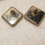 Vintage Orange, Blue, & Green Floral Earrings Orange Photo 1